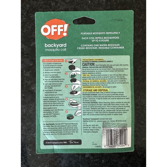 Off! Mosquito Coil Mosquitoes - Picture 2 of 2